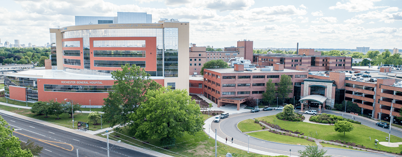 Rochester General Hospital Campus drone shot