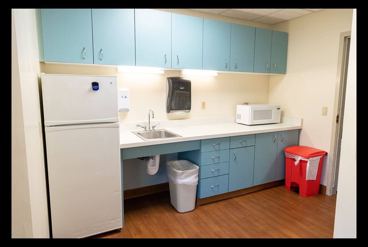 Each resident’s suite offers a comfortable kitchenette.