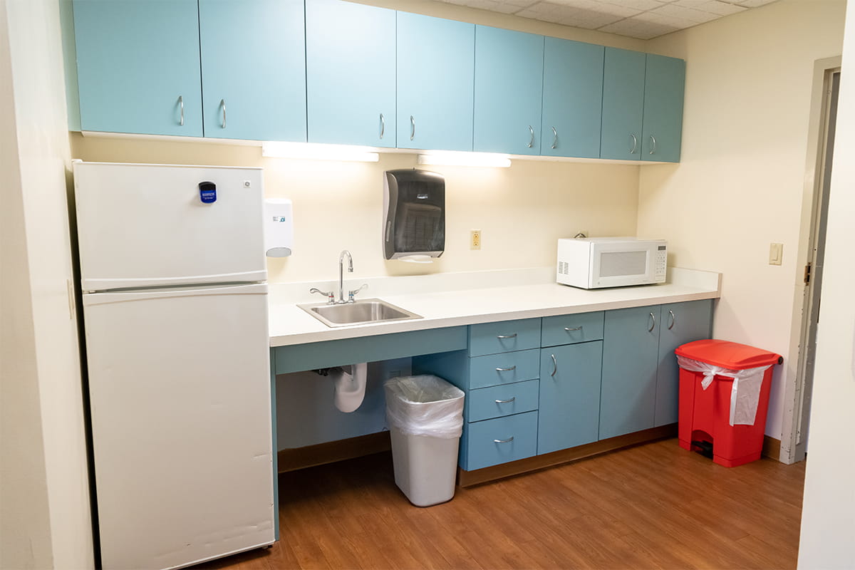 Each resident’s suite offers a comfortable kitchenette.
