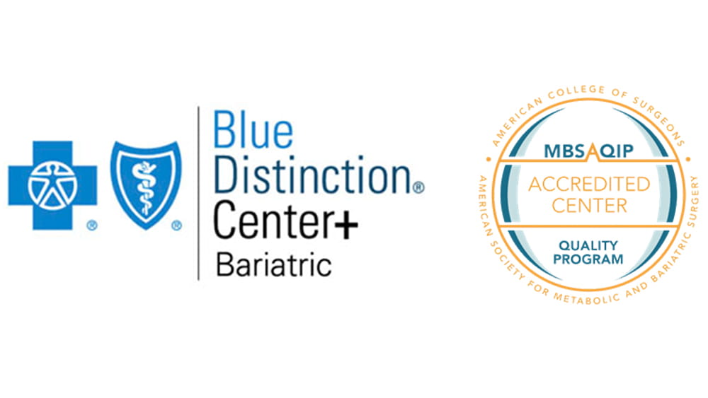 blue distinction center+ and MBSAQIP logo
